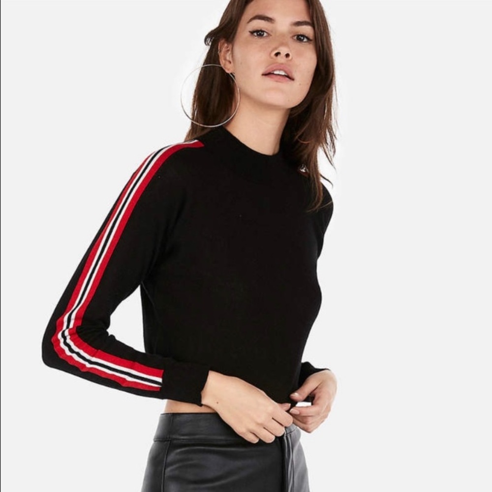 Express Olivia Culpo track sweater